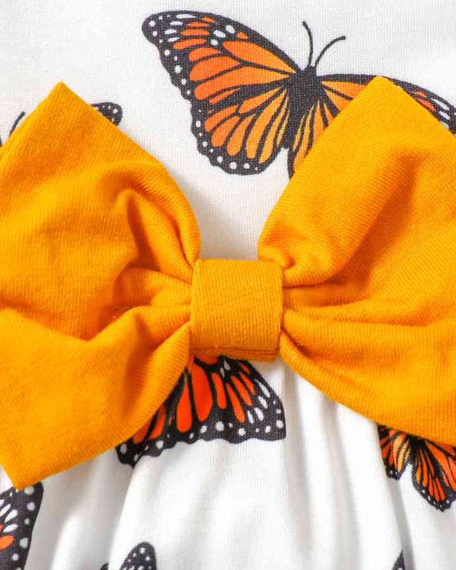 Butterfly Print Top and Pants Set