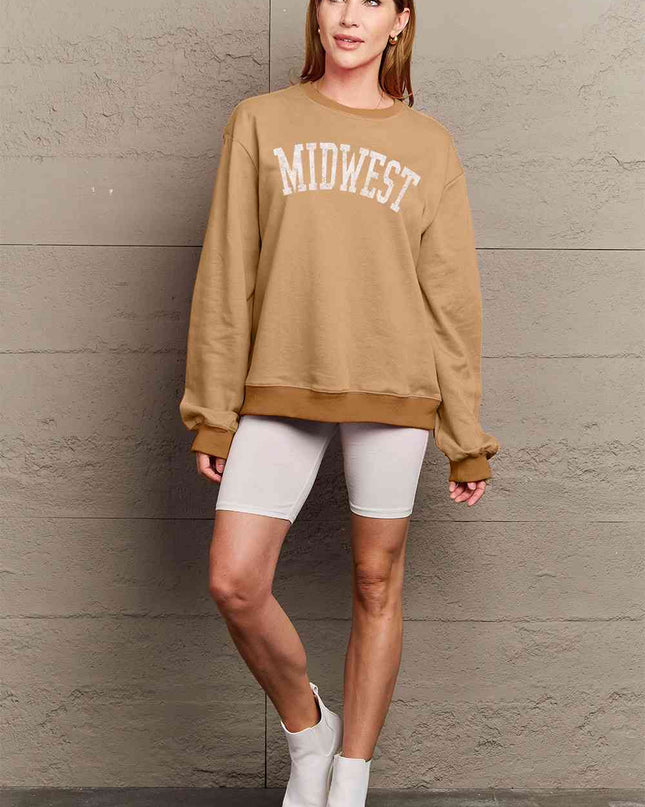 Simply Love Full Size MIDWEST Graphic Sweatshirt