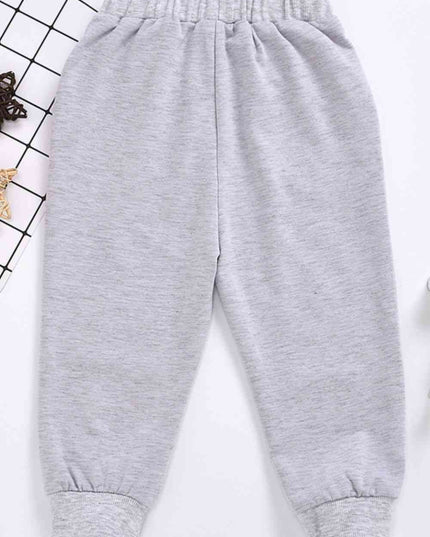 Kids Panda Graphic Joggers with Pockets