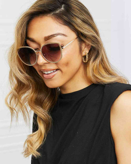 Full Rim Metal Frame Sunglasses