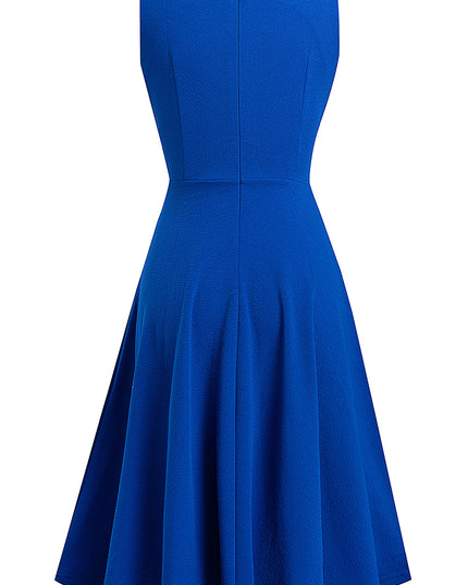 Round Neck Sleeveless Lace Trim Dress