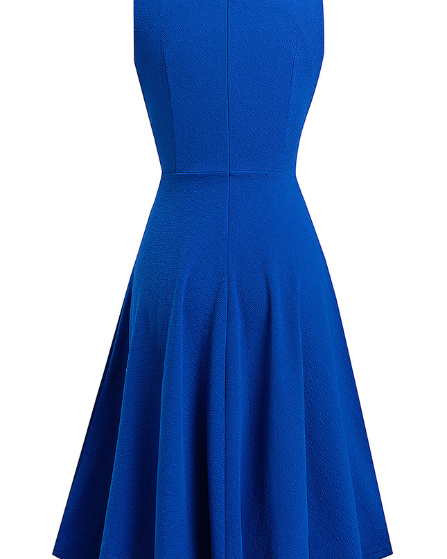 Round Neck Sleeveless Lace Trim Dress