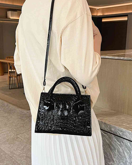 Textured PU Leather Crossbody Bag
