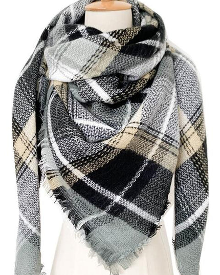 Plaid Imitation Cashmere Scarf