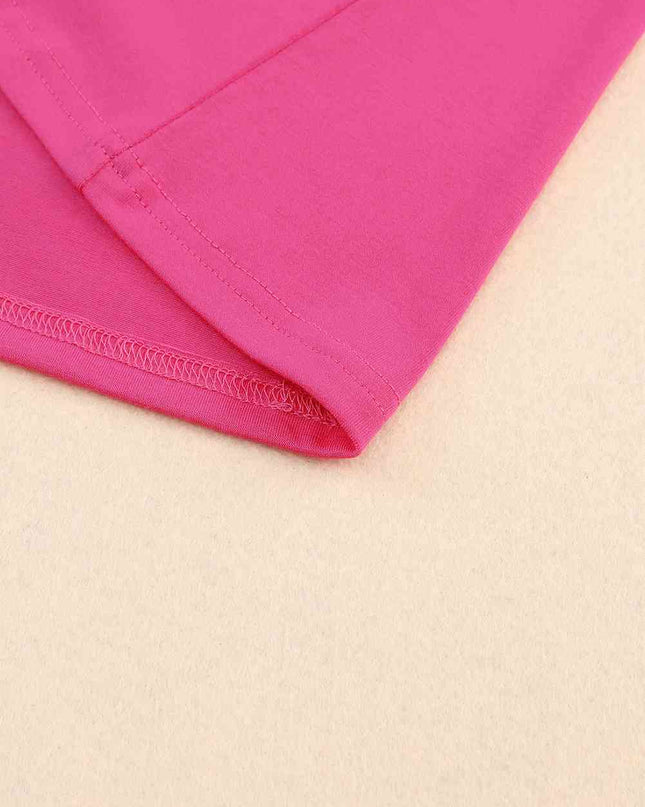 Crisscross Asymmetrical Neck Short Sleeve Top