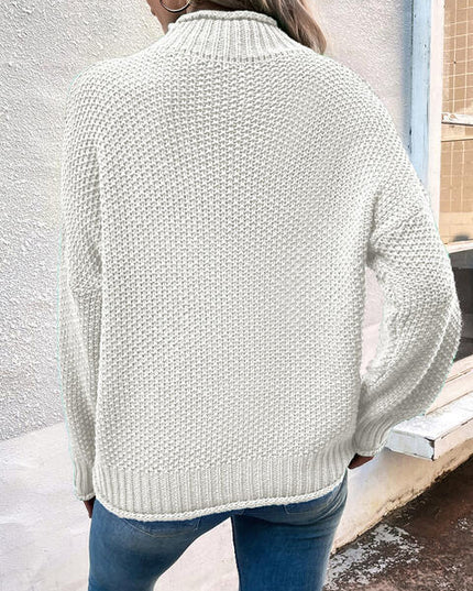 Roll Hem Drop Shoulder Sweater