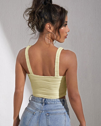 Chain Detail Square Neck Tank