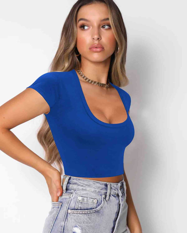 Square Neck Cropped T-Shirt