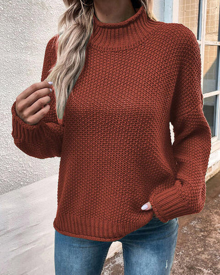 Roll Hem Drop Shoulder Sweater