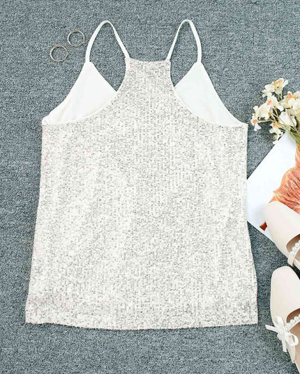 Sequin V-Neck Cami Top
