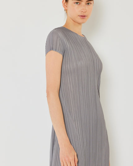 Marina West Swim Pleated Cap Sleeve A-Line Dress