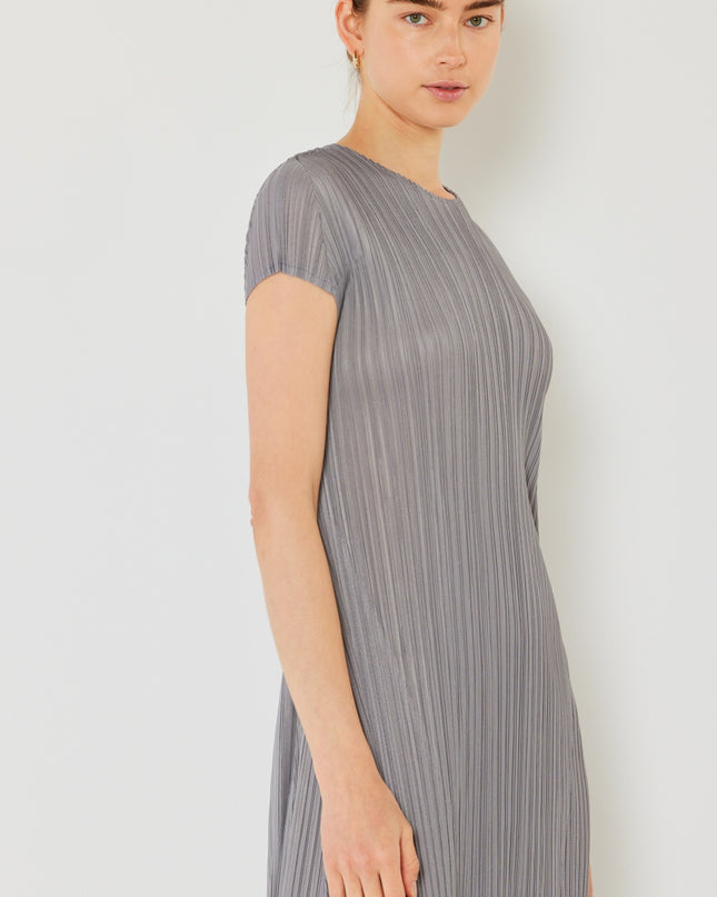 Marina West Swim Pleated Cap Sleeve A-Line Dress
