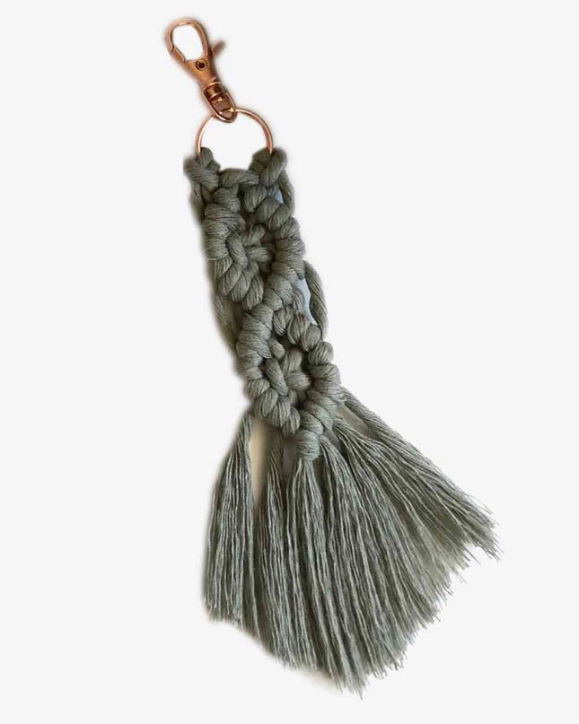 Assorted 4-Pack Macrame Fringe Keychain
