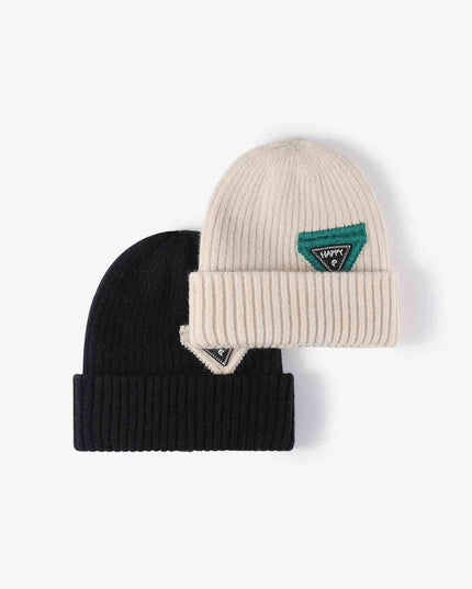 HAPPY Contrast Beanie