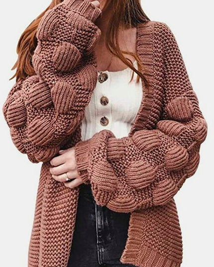 Open Front Long Sleeve Cardigan