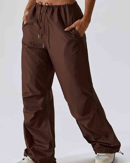 Long Loose Fit Pocketed Sports Pants