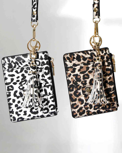 Printed Tassel Keychain with Wallet
