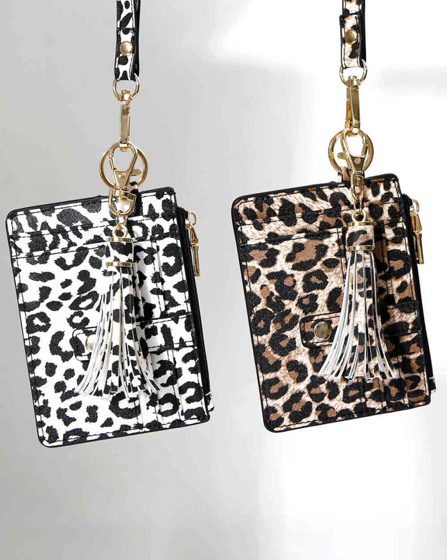 Printed Tassel Keychain with Wallet
