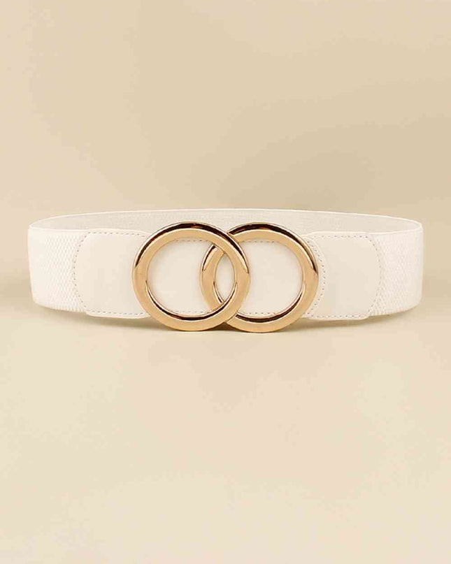 Zinc Alloy Buckle Elastic PU Belt
