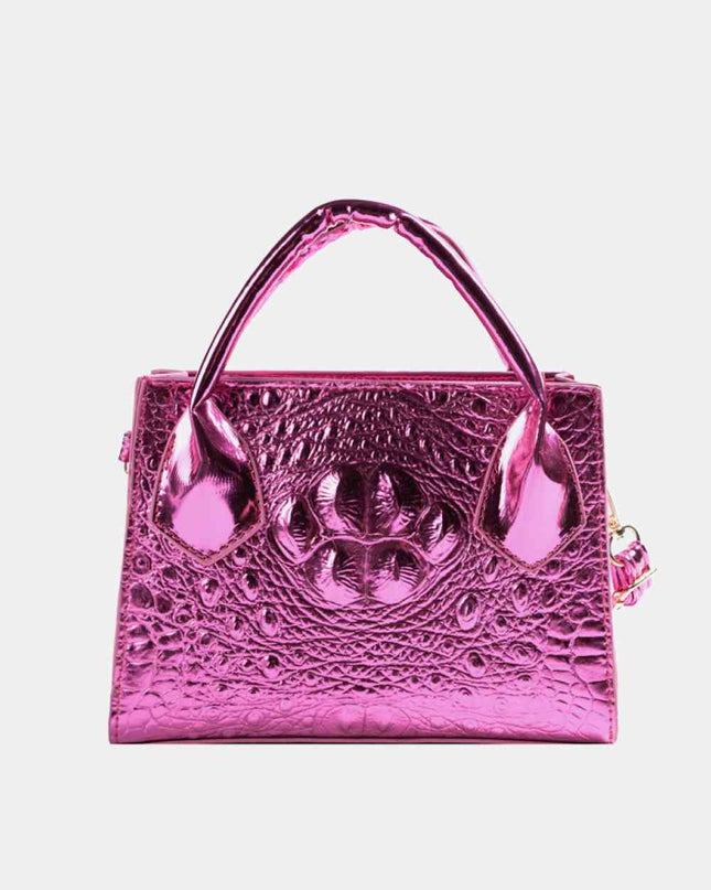 Textured PU Leather Crossbody Bag