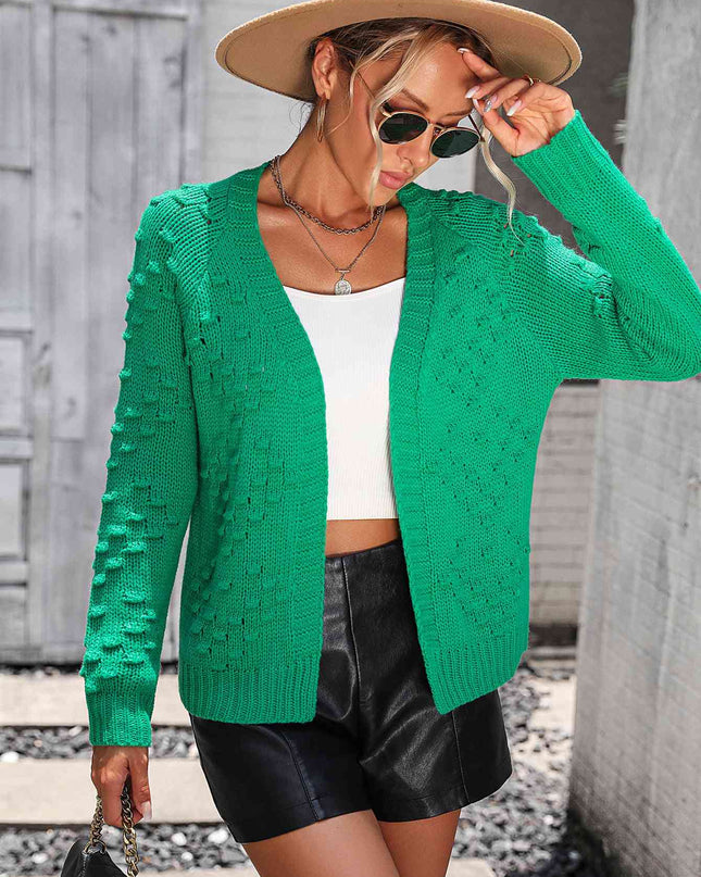 Open Front Long Sleeve Cardigan
