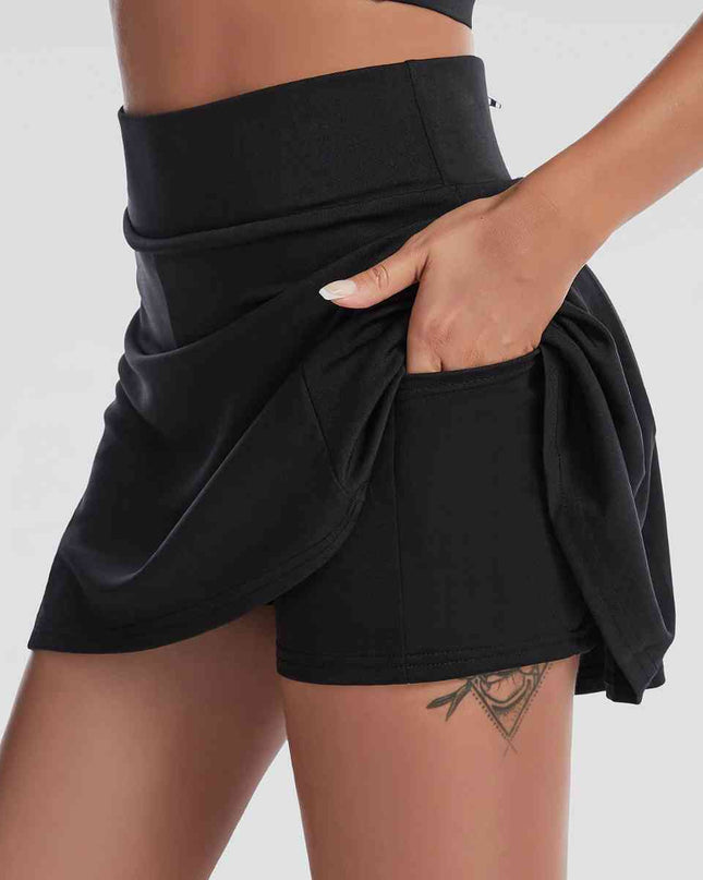 Wide Waistband Sports Skort