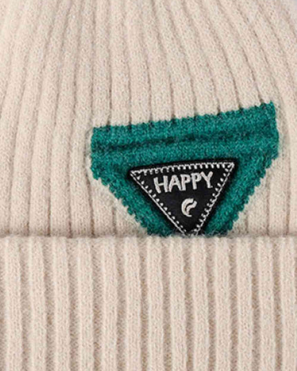 HAPPY Contrast Beanie