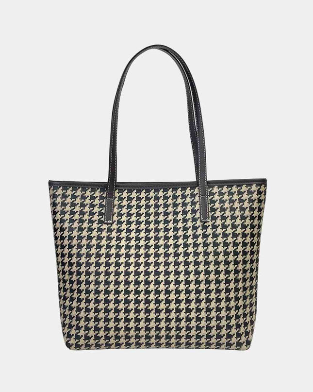 Printed PU Leather Tote Bag