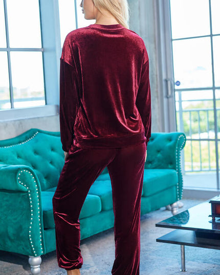Long Sleeve Top and Pants Lounge Set