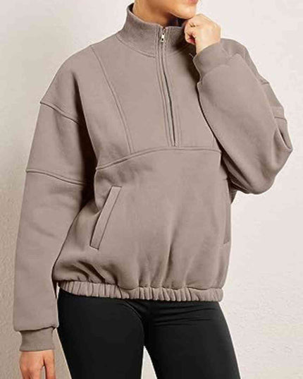 Half-Zip Long Sleeve Sweatshirt