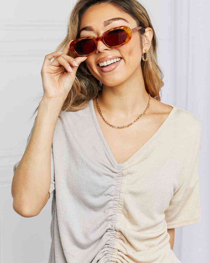 Oval Full Rim Sunglasses