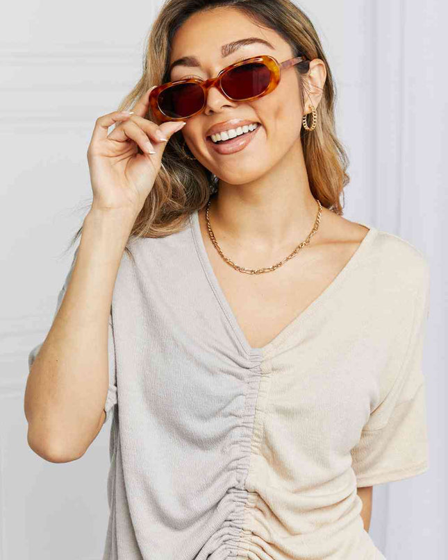 Oval Full Rim Sunglasses
