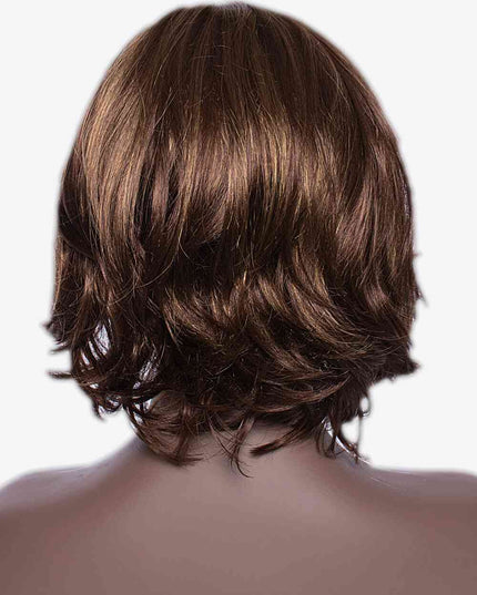 Full Machine Short Wave Bobo Wigs in Brown 10''