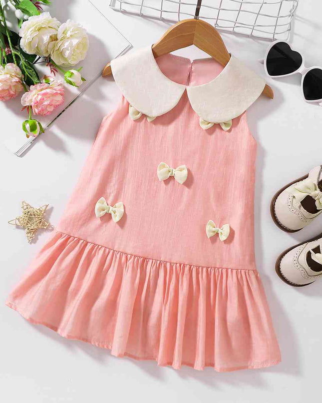 Bow Detail Peter Pan Collar Sleeveless Dress