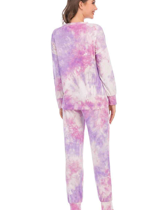 Tie-Dye Top and Pants Lounge Set