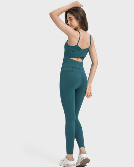 Crisscross Cutout Sports Cami