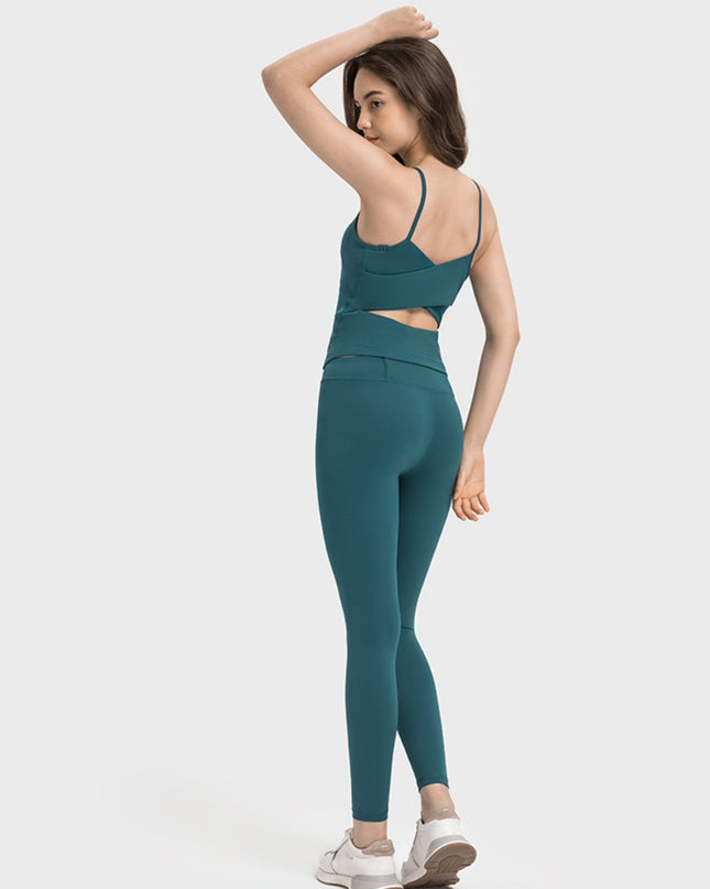 Crisscross Cutout Sports Cami