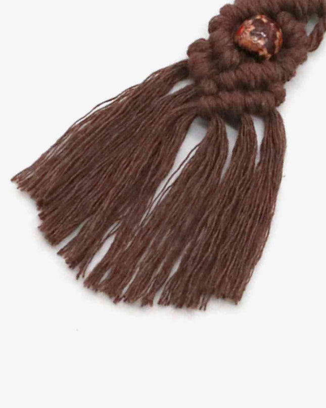 Assorted 4-Pack Handmade Macrame Fringe Keychain