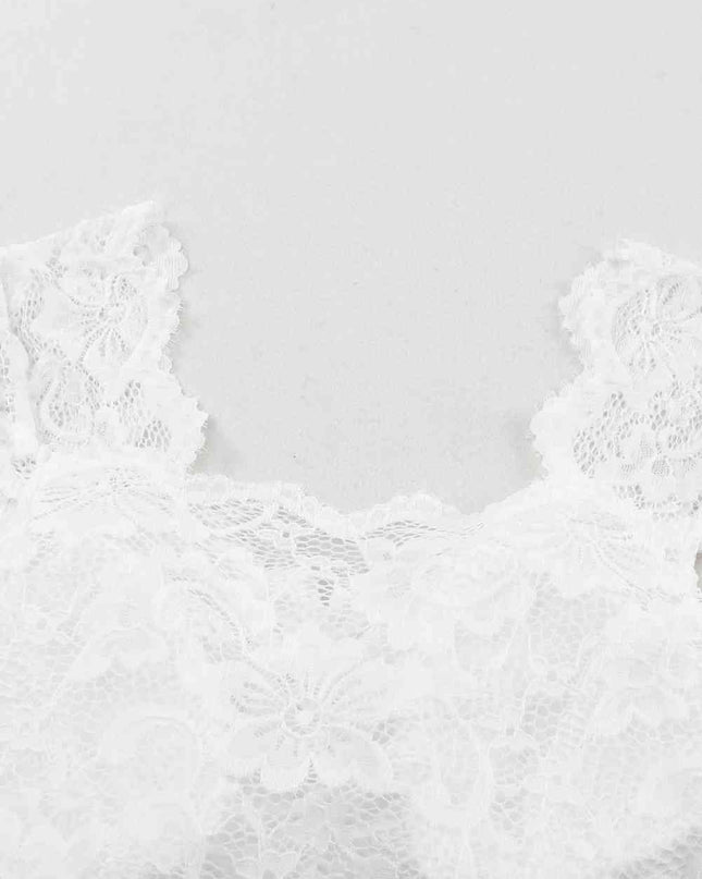 Ruched Sweetheart Neck Lace Bodysuit