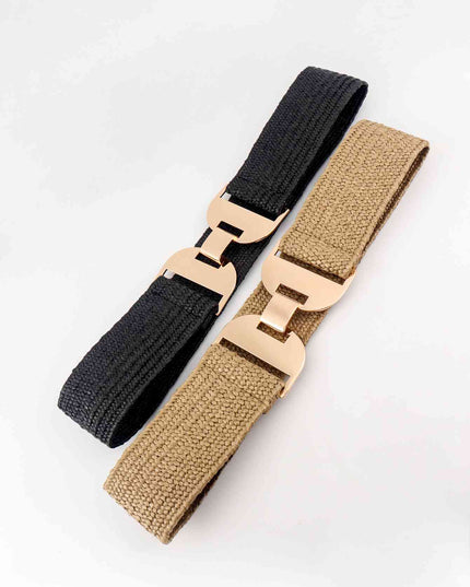 Alloy Buckle Elastic Belt