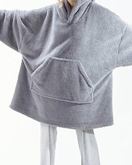 Long Sleeve Pocketed Hooded Lounge Top