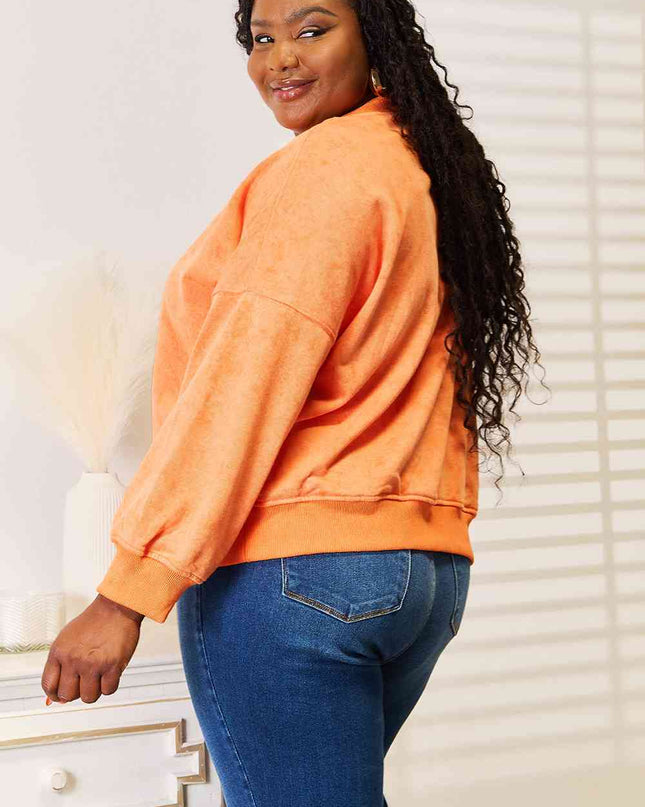 Basic Bae Round Neck Dropped Shoulder Sweatshirt