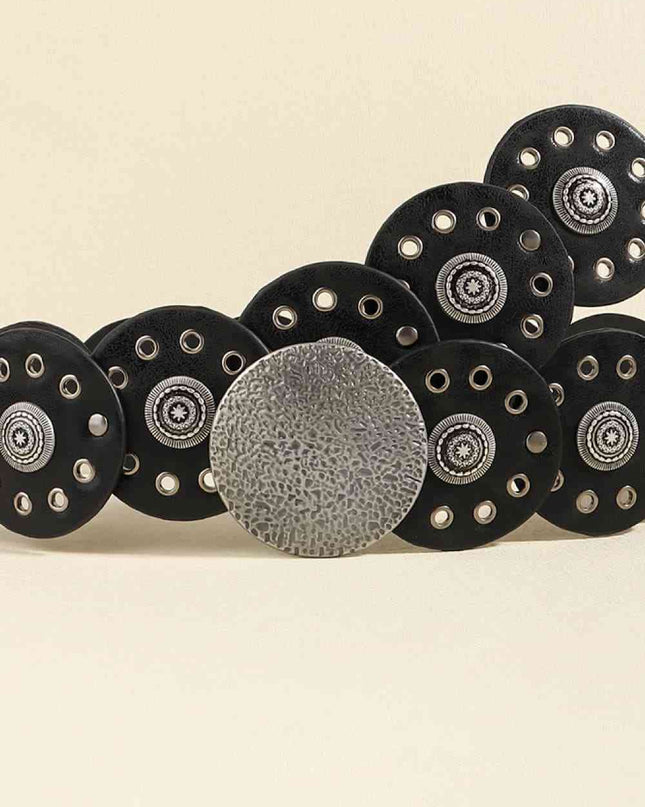 Round Shape PU Leather Belt