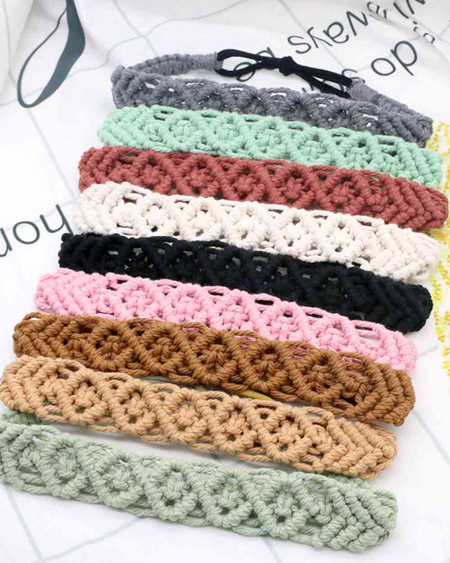 Assorted 2-Pack Macrame Flexible Headband