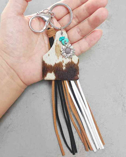 Turquoise Fringe Detail Key Chain