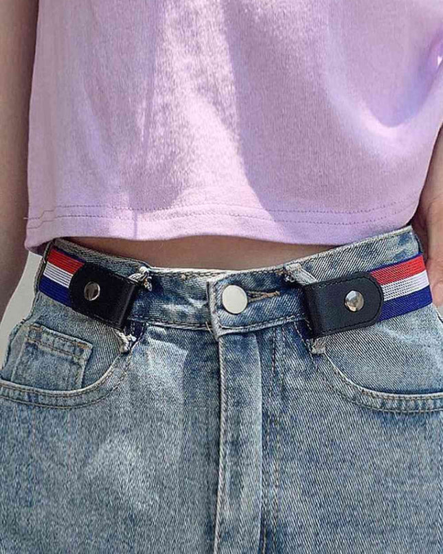PU Elastic Snap Closure Belt