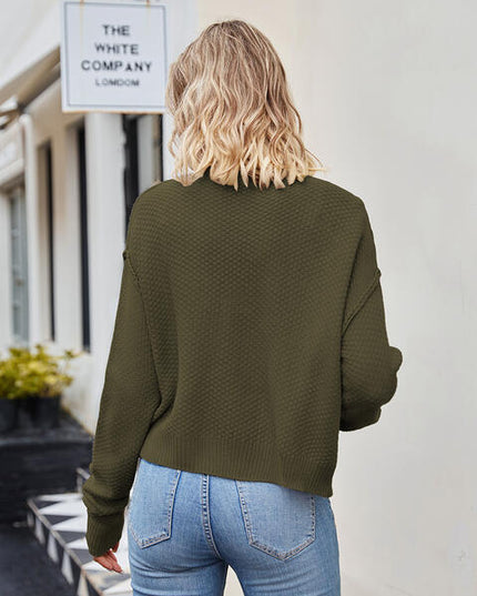 Button Down Exposed Seam Cardigan