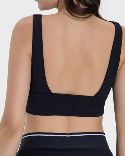 Backless Wide Strap Active Bra