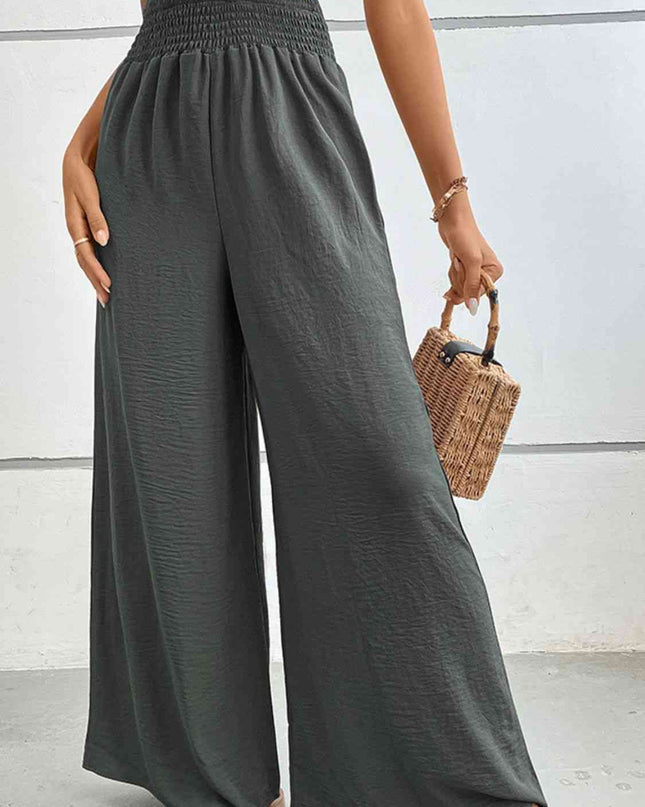 Wide Waistband Relax Fit Long Pants
