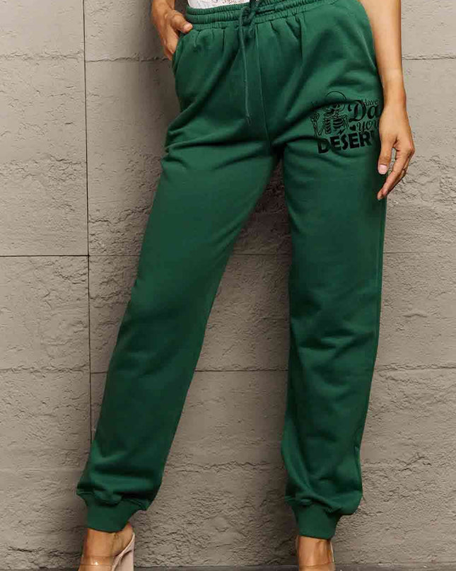 Simply Love Full Size HAVE THE DAY YOU DESERVE Graphic Sweatpants